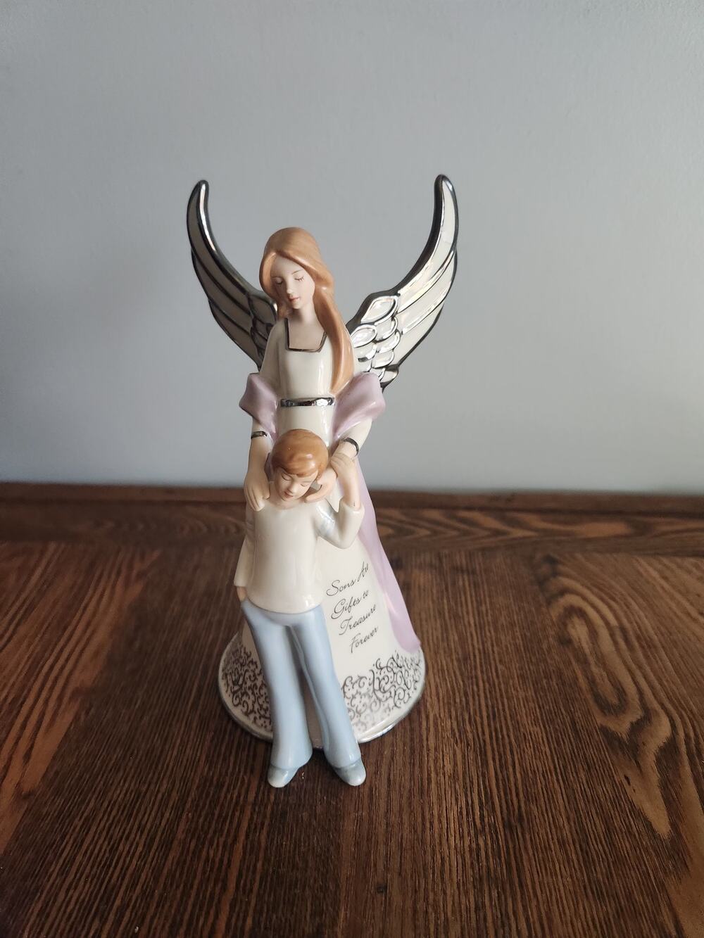 The Bradford Exchange Forever my Son Heirloom Porcelain Musical Figurine Angel